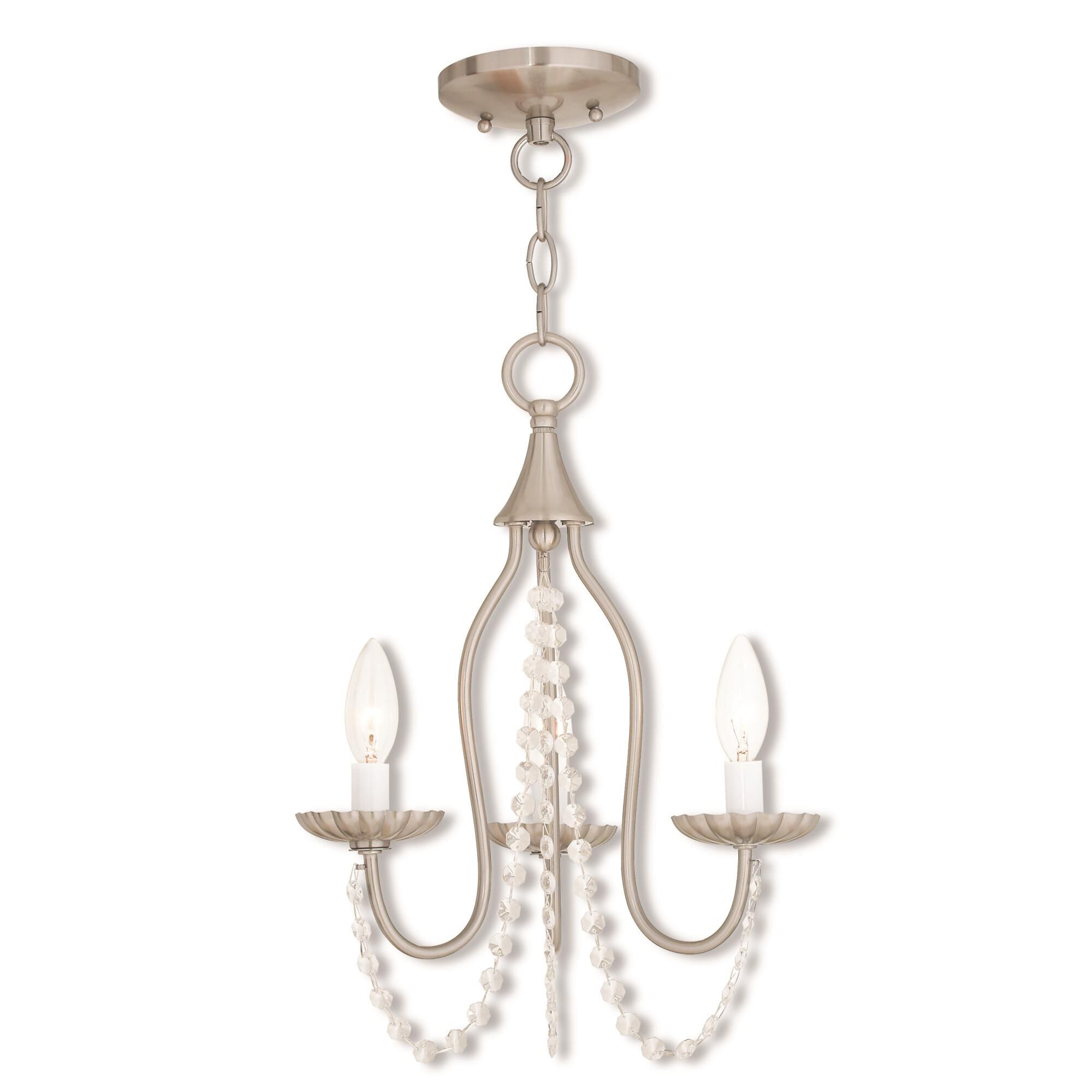 Alessia 13 Inch 3 Light Mini Chandelier by Livex Lighting